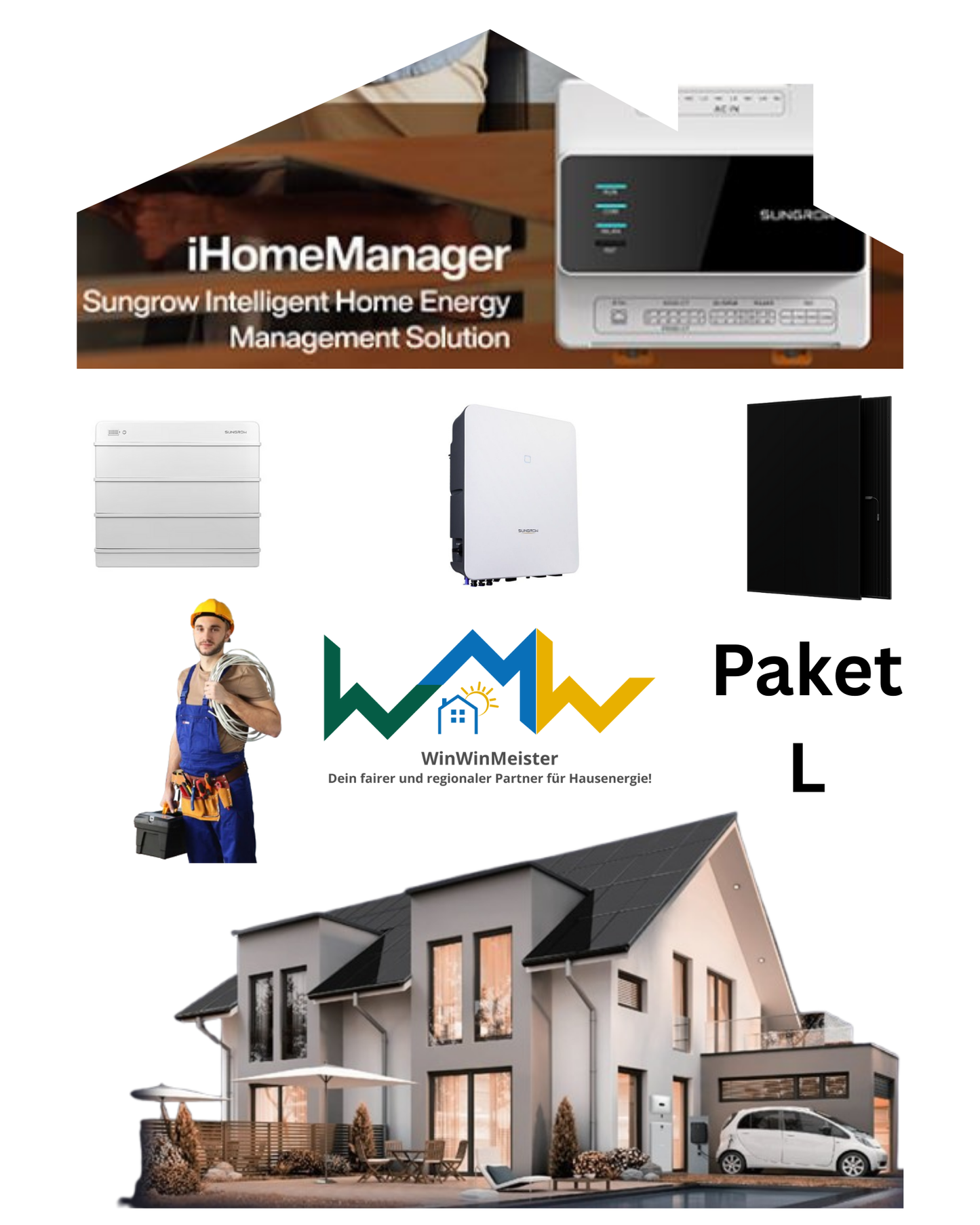 Photovoltaik Paket L: (9.0-11.0 kWp)