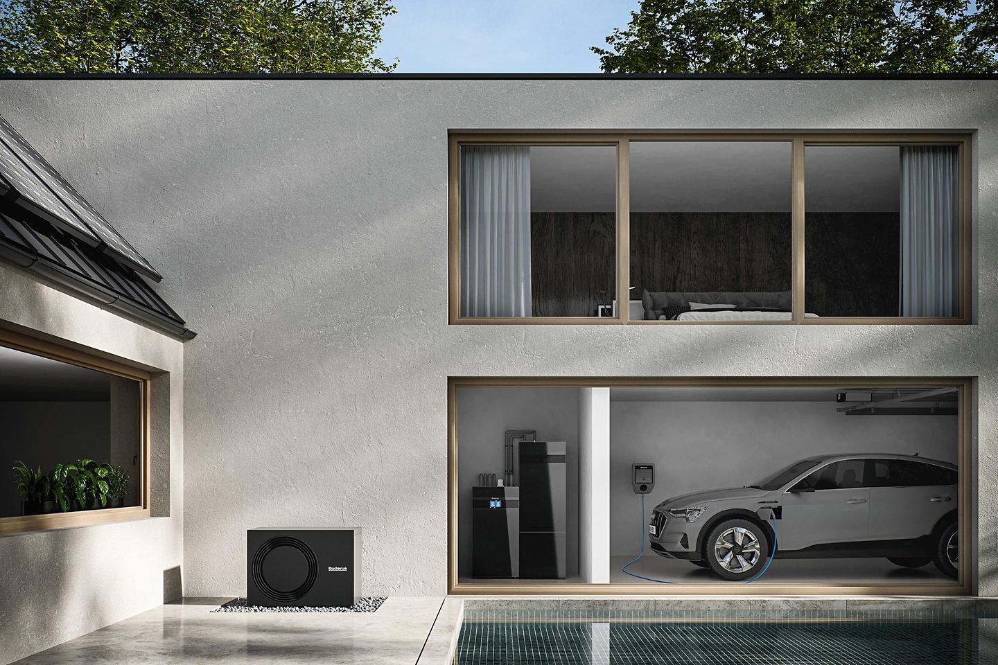 Wärmepumpe Paket M: Buderus Logatherm WLW186i-AR TP70